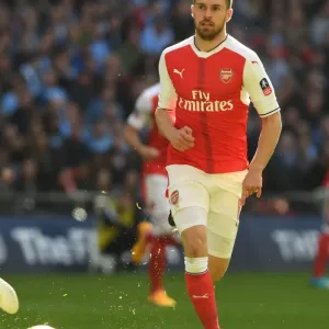 Arsenal's Aaron Ramsey in FA Cup Semi-Final Clash Against Manchester City