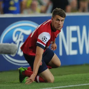 Arsenal's Aaron Ramsey Faces Fenerbahce in UEFA Champions League Play-offs, Istanbul, 2013