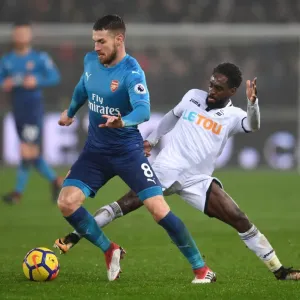 Arsenal's Aaron Ramsey Faces Off Against Swansea's Nathan Dyer in Premier League Clash Arsenal's Aaron Ramsey Faces Off Against Swansea's Nathan Dyer in Premier League Clash