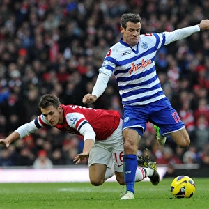 Arsenal's Aaron Ramsey Fouls by QPR's Ryan Nelson (2012-13)