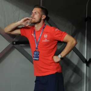Arsenal's Aaron Ramsey Gears Up for Arsenal v Singapore XI at Singapore National Stadium