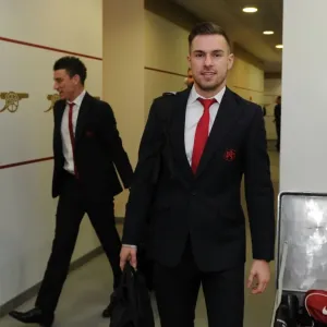Arsenal's Aaron Ramsey Prepares for FA Cup Battle against Sunderland (2015-16) Arsenal's Aaron Ramsey Prepares for FA Cup Battle against Sunderland (2015-16)