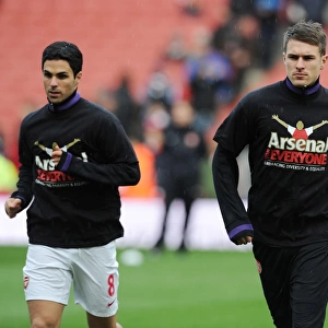 Arsenal's Aaron Ramsey Prepares for QPR Clash in 2012-13 Premier League