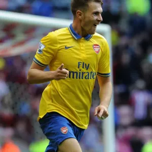 Arsenal's Aaron Ramsey Scores Brace: 3-0 Victory over Sunderland (2013-14) Arsenal's Aaron Ramsey Scores Brace: 3-0 Victory over Sunderland (2013-14)