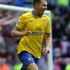 Arsenal's Aaron Ramsey Scores Brace: 3-0 Victory over Sunderland (2013-14)