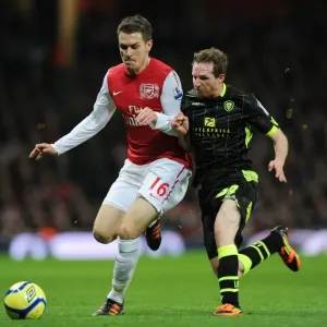Arsenal's Aaron Ramsey Scores Past Leeds Aidan White in FA Cup Clash