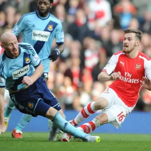 Arsenal's Aaron Ramsey Scores Second Goal Against West Ham in 2015 Premier League Clash
