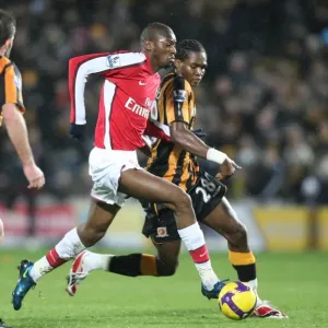 Arsenal's Abou Diaby Scores Twice Against Hull's Manucho: Arsenal 3-1 Hull City, Barclays Premier League, 17/01/2009
