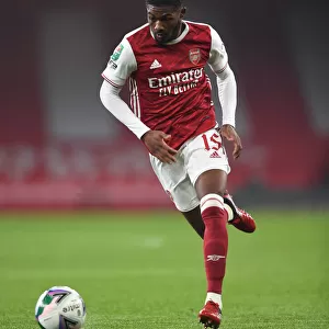 Arsenal's Ainsley Maitland-Niles in Action: Carabao Cup Quarterfinal vs Manchester City (Behind Closed Doors)