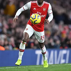 Arsenal's Ainsley Maitland-Niles in Action against Sheffield United, Premier League 2019-20