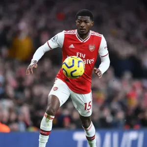 Arsenal's Ainsley Maitland-Niles in Action against Sheffield United, Premier League 2019-20