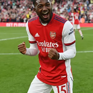Arsenal's Ainsley Maitland-Niles Reacts After Arsenal vs. Tottenham Hotspur, 2021-22 Premier League