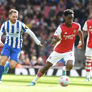 Arsenal's Albert Sambi Lokonga in Action: Premier League 2021-22 - Arsenal vs Brighton & Hove Albion