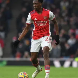 Arsenal's Albert Sambi Lokonga in Action Against Burnley - Premier League 2021-22