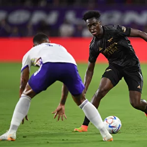 Arsenal's Albert Sambi Lokonga in Action against Orlando City SC (2022-23)