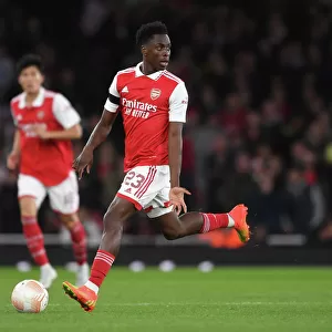 Arsenal's Albert Sambi Lokonga in Europa League Action against FK Bodo/Glimt (2022-23)