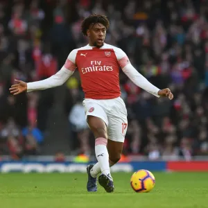 Arsenal's Alex Iwobi in Action Against Burnley, Premier League 2018-19
