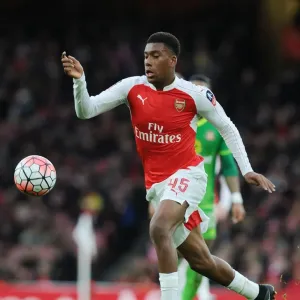 Arsenal's Alex Iwobi in Action against Sunderland during FA Cup Match at The Emirates Arsenal's Alex Iwobi in Action against Sunderland during FA Cup Match at The Emirates