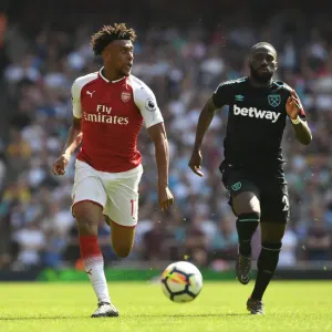 Arsenal's Alex Iwobi Clashes with West Ham's Arthur Masuaku in Premier League Showdown Arsenal's Alex Iwobi Clashes with West Ham's Arthur Masuaku in Premier League Showdown