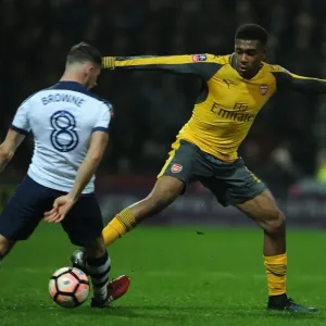 Arsenal's Alex Iwobi Faces Off Against Preston's Alan Browne in FA Cup Clash