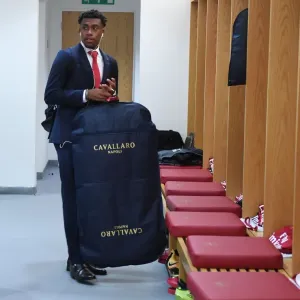Arsenal's Alex Iwobi in the Home Changing Room - Arsenal vs Leicester City, Premier League 2017-18 Arsenal's Alex Iwobi in the Home Changing Room - Arsenal vs Leicester City, Premier League 2017-18