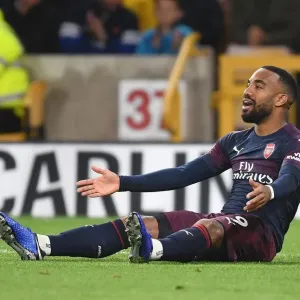 Arsenal's Alex Lacazette in Action Against Wolverhampton Wanderers - Premier League 2018-19 Arsenal's Alex Lacazette in Action Against Wolverhampton Wanderers - Premier League 2018-19