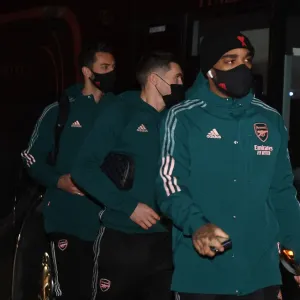 Arsenal's Alex Lacazette Arrives at Emirates Stadium for Arsenal vs Leeds United (Premier League, 2020-21) Arsenal's Alex Lacazette Arrives at Emirates Stadium for Arsenal vs Leeds United (Premier League, 2020-21)