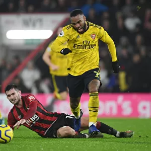 Arsenal's Alex Lacazette Brakes Past Bournemouth's Lewis Cook in Premier League Clash (AFC Bournemouth v Arsenal 2019-20)