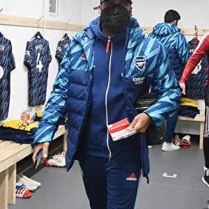 Arsenal's Alex Lacazette in the Changing Room Before Leeds United Clash (Premier League 2021-22)