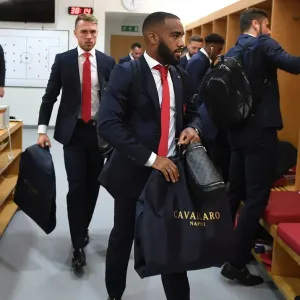 Arsenal's Alex Lacazette in the Home Changing Room - Arsenal vs Leicester City, Premier League 2017-18 Arsenal's Alex Lacazette in the Home Changing Room - Arsenal vs Leicester City, Premier League 2017-18