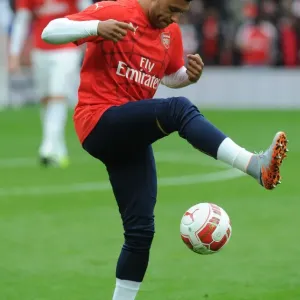 Arsenal's Alex Oxlade-Chamberlain Preparing for Arsenal v VfL Wolfsburg - Emirates Cup 2015/16
