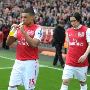 Arsenal's Alex Oxlade-Chamberlain Ready for Arsenal v Chelsea Clash (2011-12) Arsenal's Alex Oxlade-Chamberlain Ready for Arsenal v Chelsea Clash (2011-12)