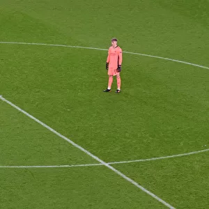 Arsenal's Alex Runarsson in Action Against Rapid Wien in Empty Emirates Stadium - UEFA Europa League 2020-21