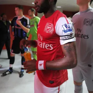 Arsenal's Alex Song Scores in 3-1 Victory over Stoke City in the Premier League, Emirates Stadium, October 2011