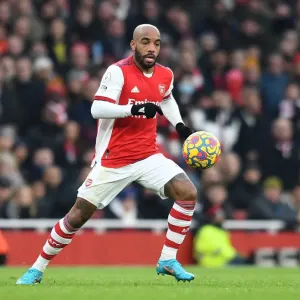 Arsenal's Alexandre Lacazette in Action against Burnley - Premier League 2021-22