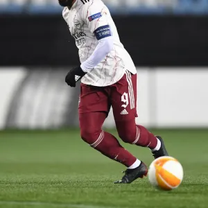 Arsenal's Alexandre Lacazette in Action against Molde FK in UEFA Europa League Group Stage Arsenal's Alexandre Lacazette in Action against Molde FK in UEFA Europa League Group Stage