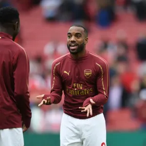 Arsenal's Alexandre Lacazette Gears Up for Arsenal v West Ham United Clash