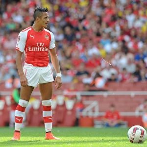 Arsenal's Alexis Sanchez in Action: Arsenal vs AS Monaco, Emirates Cup 2014