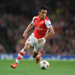 Arsenal's Alexis Sanchez in Action: Arsenal vs Besiktas, 2014 UEFA Champions League Qualifiers
