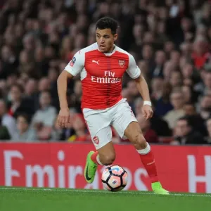 Arsenal's Alexis Sanchez in Action during the FA Cup Quarter-Final vs Lincoln City Arsenal's Alexis Sanchez in Action during the FA Cup Quarter-Final vs Lincoln City