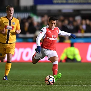 Arsenal's Alexis Sanchez in FA Cup Action: Arsenal vs. Sutton United