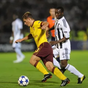 Arsenal's Andrey Arshavin Scores in 1:3 Victory over Partizan's Medo in UEFA Champions League