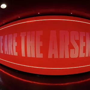 Arsenal's We Are The Arsenal Tunnel Slogan: Arsenal FC vs Chelsea FC, Premier League 2022-23, Emirates Stadium
