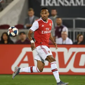 Arsenals' Aubameyang nell'azione contro i Colorado Rapids Arsenals' Aubameyang nell'azione contro i Colorado Rapids