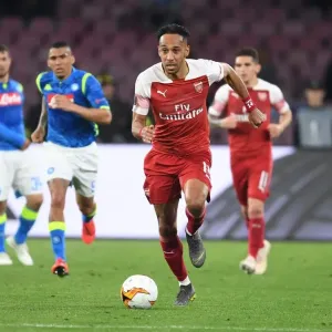 Arsenal's Aubameyang in Action: Napoli's Europa League Quarterfinal (2019)