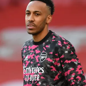 Arsenal's Aubameyang Alone: UEFA Europa League Semi-Final vs Villarreal at Empty Emirates Stadium Arsenal's Aubameyang Alone: UEFA Europa League Semi-Final vs Villarreal at Empty Emirates Stadium