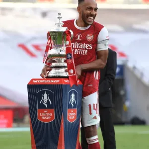 Arsenal FC: Mikel Arteta Lifts the FA Cup Print (2014). Art Prints