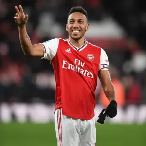 Arsenal's Aubameyang Celebrates Victory Over Newcastle United in Premier League Arsenal's Aubameyang Celebrates Victory Over Newcastle United in Premier League