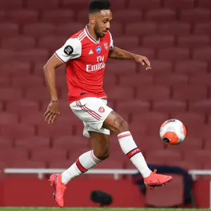 Arsenal's Aubameyang Faces Liverpool in Empty Emirates Stadium (2019-20) Arsenal's Aubameyang Faces Liverpool in Empty Emirates Stadium (2019-20)