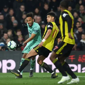 Arsenal's Aubameyang Faces Off Against Watford's Masina in Premier League Clash
